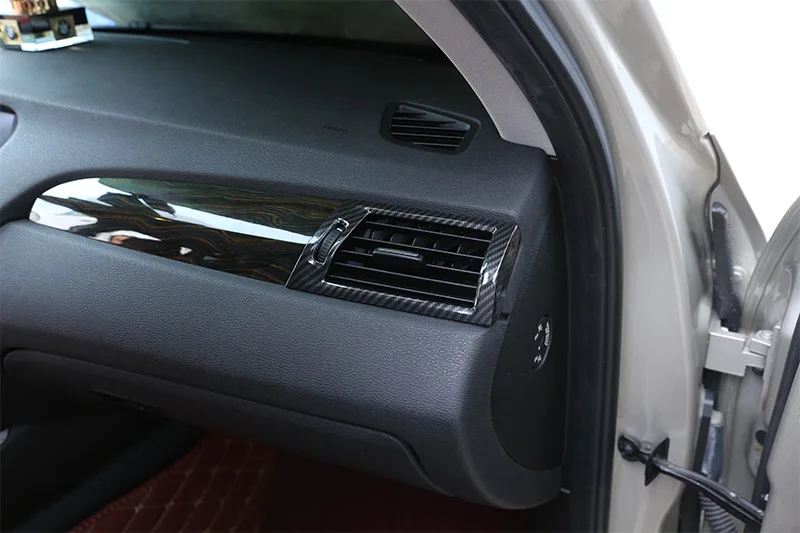 Автомобильный Стайлинг AC Передняя воздушная Розетка отделка рамка украшение наклейка крышка из углеродного волокна для BMW X3 F25 X4 F26 интерьер авто аксессуары