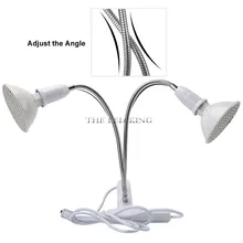 60 W светодиодный Grow лампа AC85-265V 60 Светодиодный s 200 светодиодный s 400 светодиодный s E27 Светодиодная лампа для комнатных растений рассада цветов