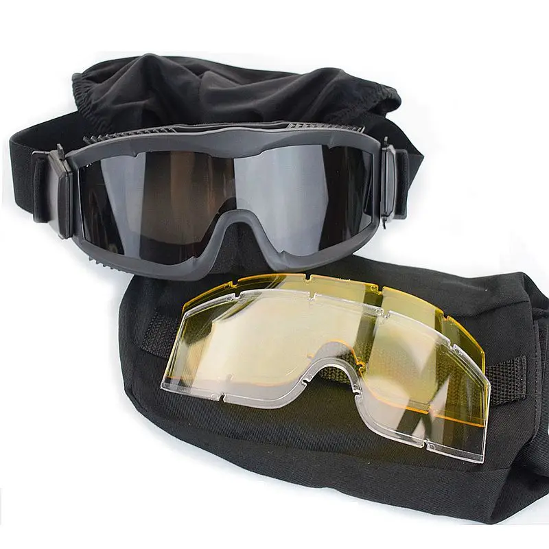 Buy 3 Lens Military Airsoft Paintball Goggles Army