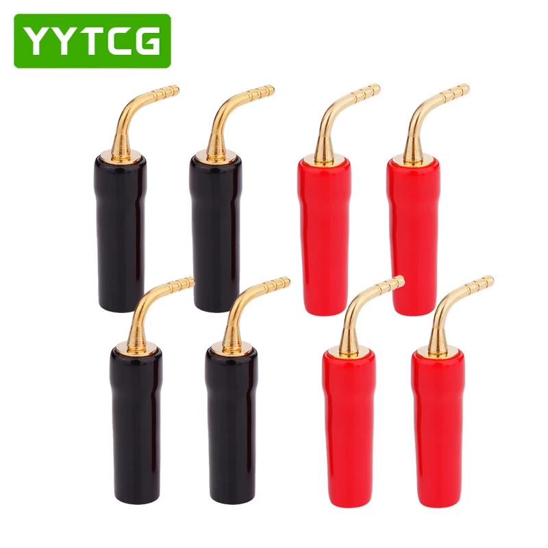 YYTCG 8 шт, 2 мм, игольчатая головка Концевая заглушка Банановый штекер для динамика винт блокировочный трос разъемы резиновая проволока адаптер чехлы - Цвет: 8 PCS