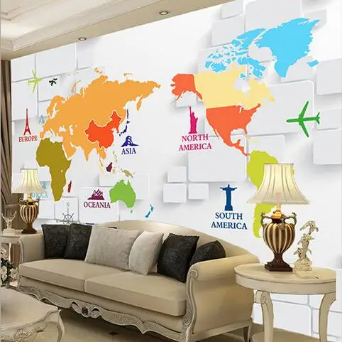2017 1 Sq M Nonwoven Custom Large Mural Ikea Wallpaper World Map Nonwoven Custom Large Mural Ikea Wallpaper World Map Letter Brick Panel Stone Fresco Decoration Papel De Parede In Wallpapers From Home Improvement On