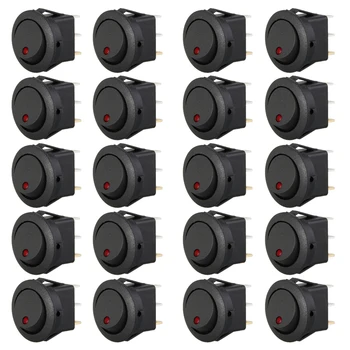 

20 x LED Display Toggle On/ Off Switch DC 12V 16 mm Red