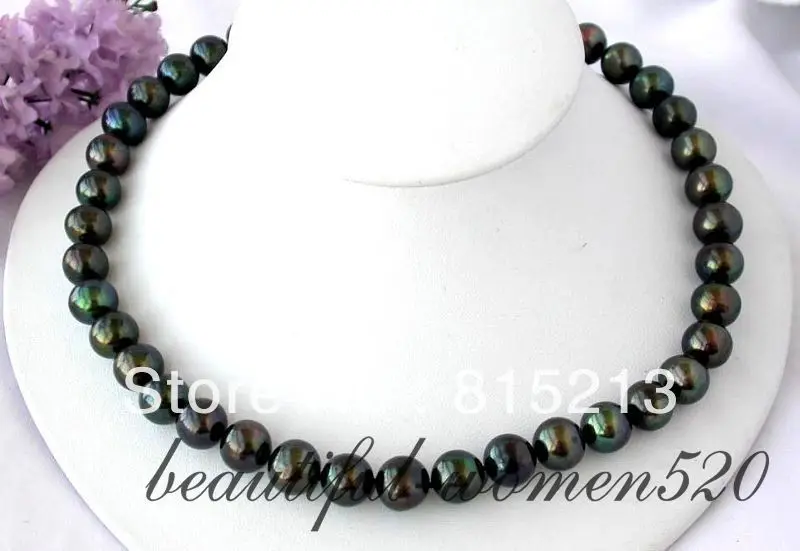 

ddh001134 17" 12mm Tahitian black fw pearl necklace 14k