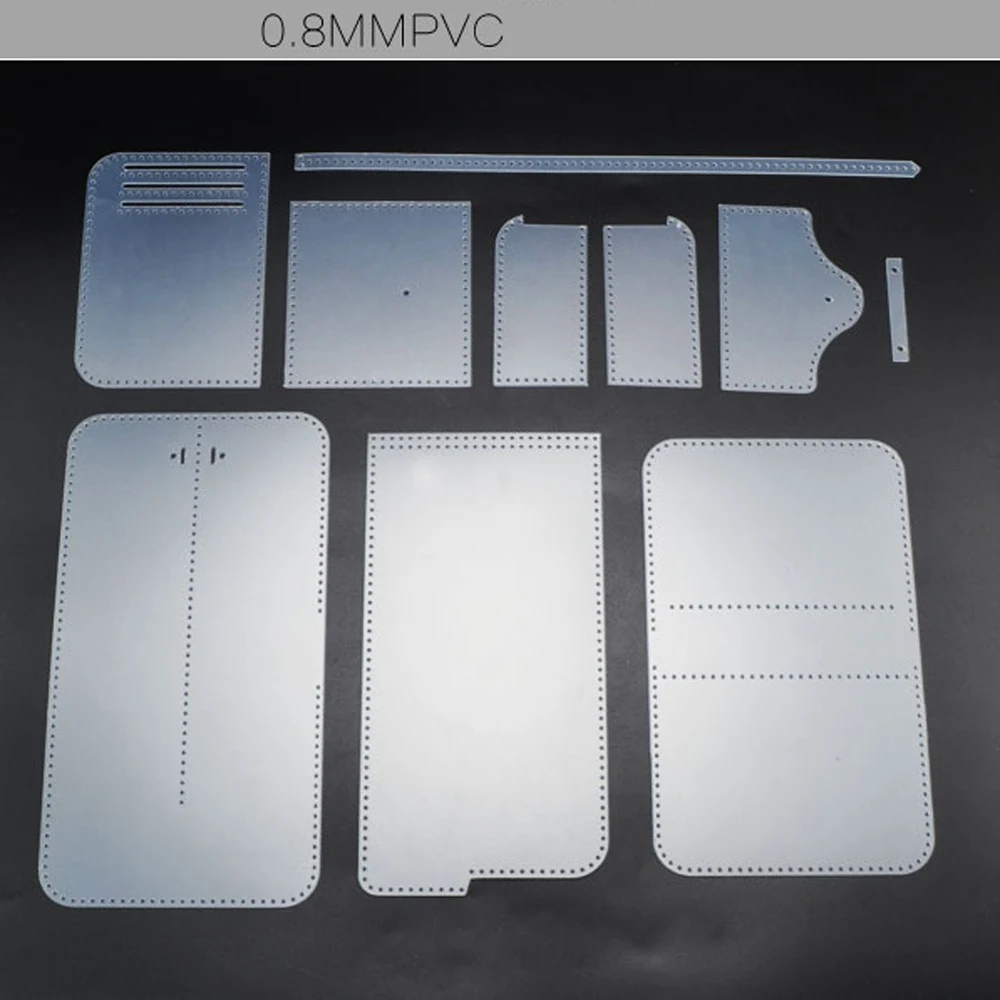 DIY small women folded wallet PVC template sewing pattern set