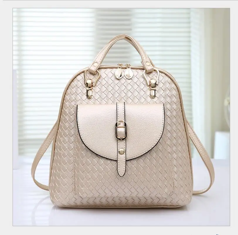 

2017 New Korean Backpacks Fashion PU Leather Shoulder Bag Crocodile Pattern Small Backpack Embossed School Bags 053