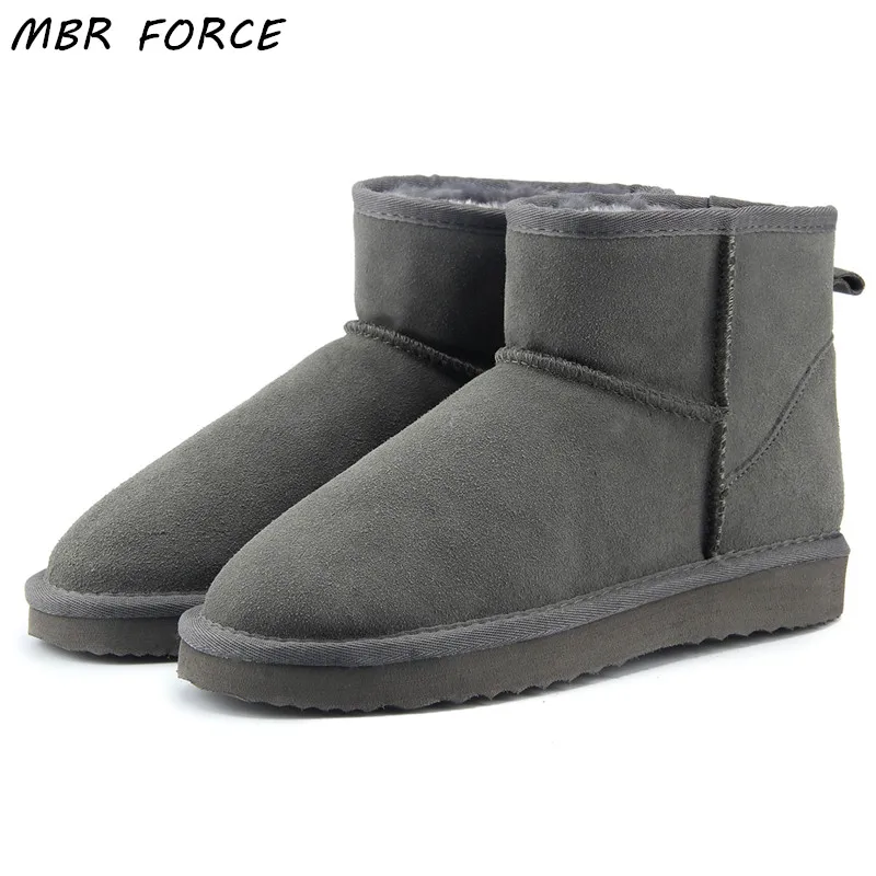 En Ligne MBR FORCE Haute Qualité En Cuir Véritable Australie Classique 100% Laine neige bottes Femmes Bottes chaussures Chaudes d hiver pour les femmes NOUS 3 13