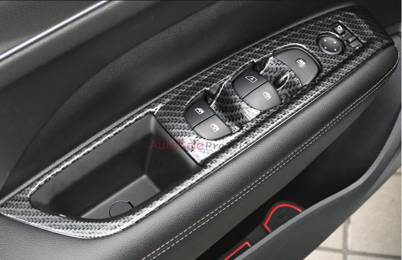 Для Renault Koleos матовая ABS Chrome/цвет углеродного волокна пластик левый-хан дверная ручка держатель окно Лифт переключатель крышки отделкой