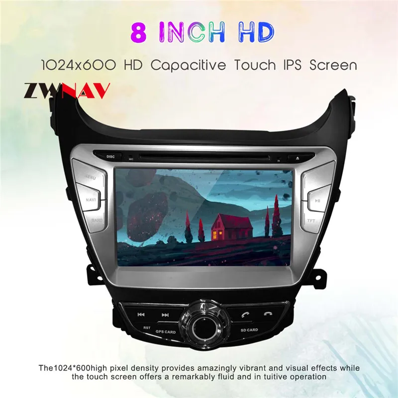 Top 8 Inch 8 Core Android 8.0 RAM 4GB ROM 32GB Car DVD Player GPS Navigation For Hyundai Elantra Avante 2011 2012 2013 Car Radio 4
