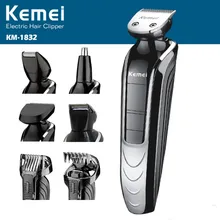 Kemei 5 in1 Перезаряжаемые водонепроницаемый триммер волос застежка триммер бритва триммер для носа для Для мужчин Семья Применение высокое качество