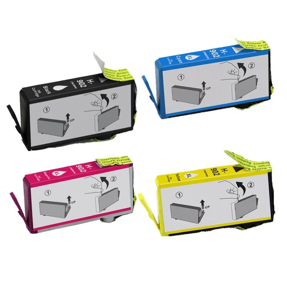 4 Pack Compatible for HP 902 902XL Ink Cartridges for HP OfficeJe 6968 6978 6970 6975 6951 6954