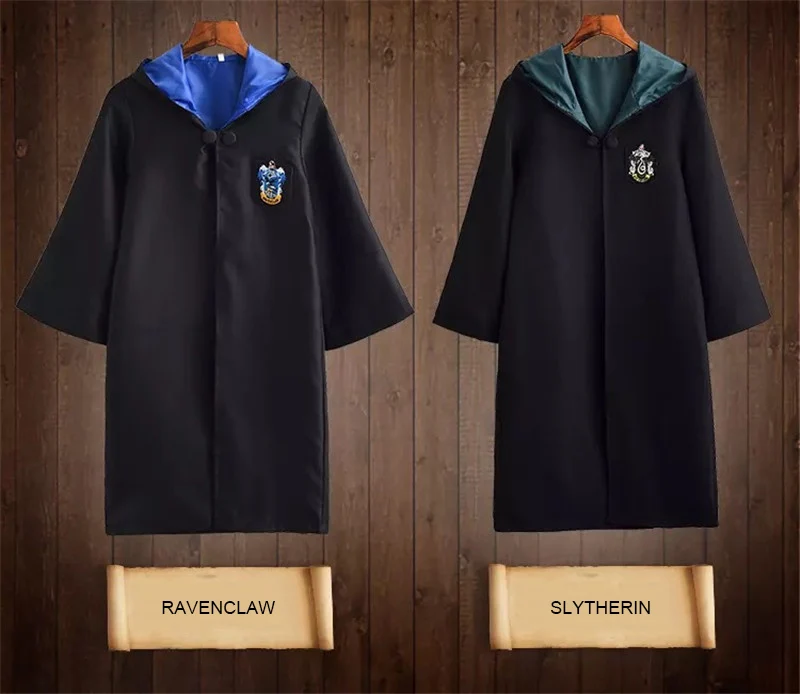 Маскарадный костюм Поттер костюмы робы плащ с галстуком-шарфом Ravenclaw/Gryffindor/Hufflepuff/Slytherin подарок на день рождения для детей