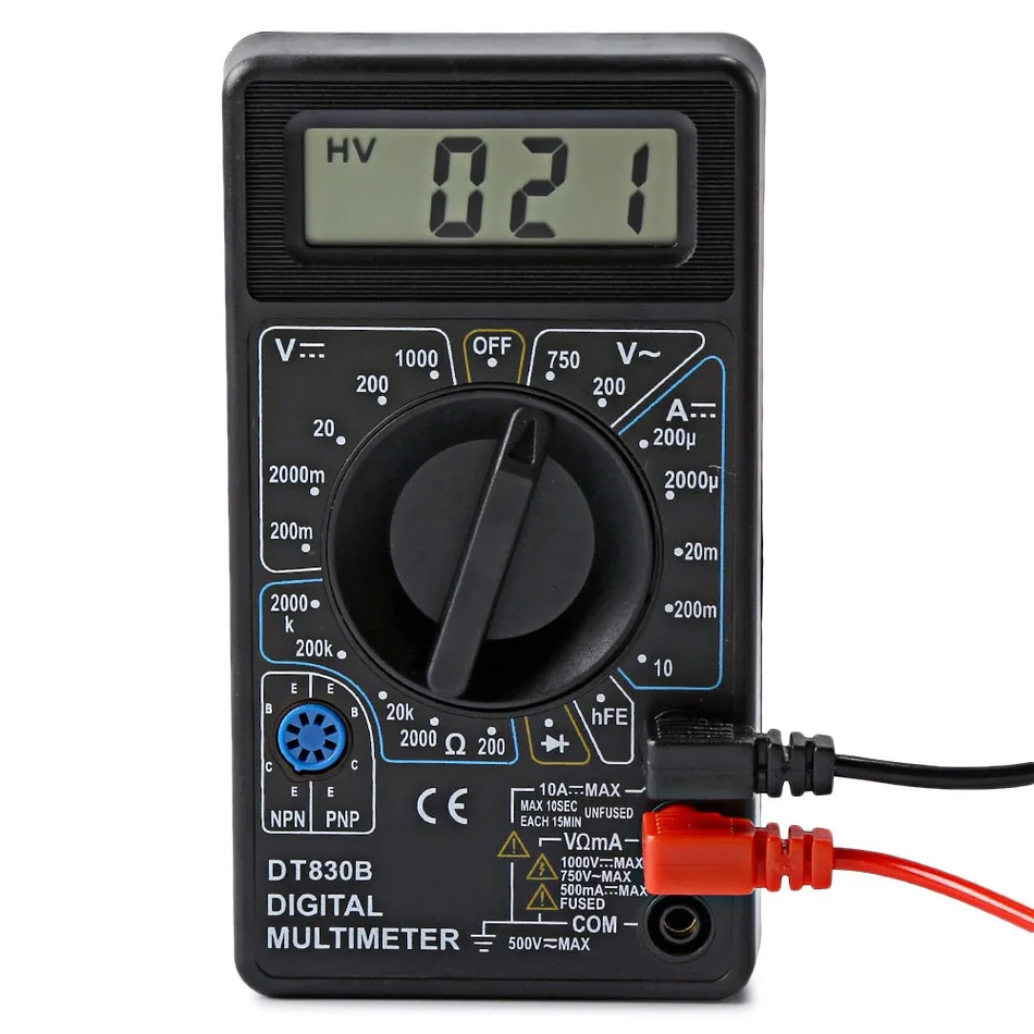 Горячее надувательство DT 830b цифровой ЖК дисплей AC DC Вольтметр Амперметр Ом