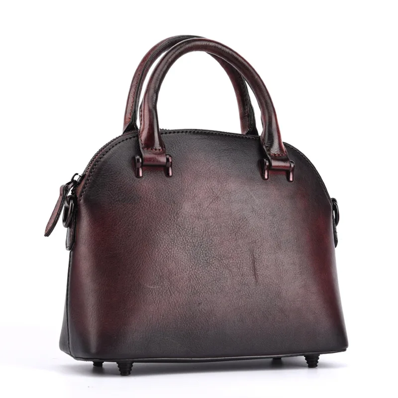 

Brush Color Shoulder Cross Body Messenger Bags Vintage Tote Handbag Simple High Quality Genuine Leather Top Handle Women Bag