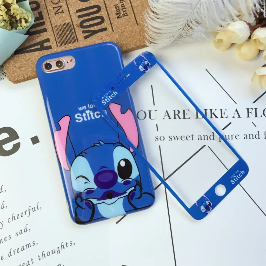 

IMD Phone case for iphone 6 6s 7 Plus 8+3D Edge Screen Protector Tempered Glass Film Protective cover