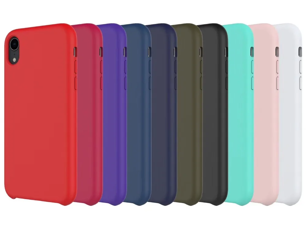 2018 жидкий силиконовый чехол для iPhone XR Xs Max гелевый резиновый телефона защитный X 7 8