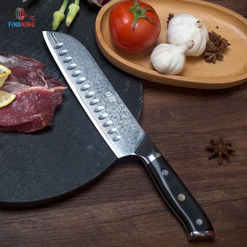 

FINDKING G10 Handle knifes NEW 2019 Santuko Knives Kitchen Japanese 7 inch Handmade damascus Knife Chef Cooking Tools quality