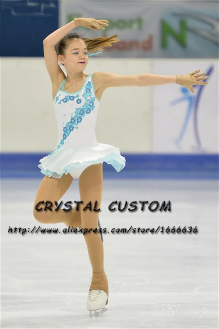 Кристалл пользовательские фигурное катание платье для девочек; Новинка Марка Катание на коньках одежда для конкуренции dr4621