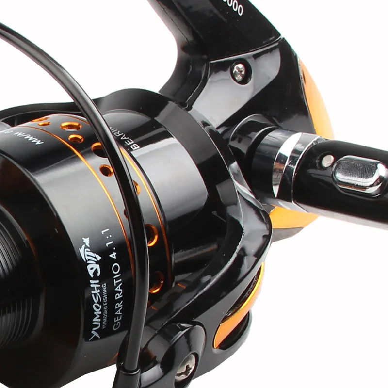 AD2000 - 9000 Series Metal Spool Spinning Reel 12BB + 1 Bearing Balls Boat Rock  Fishing Reel Pesca Wheel Without Gap RL49-0010-05