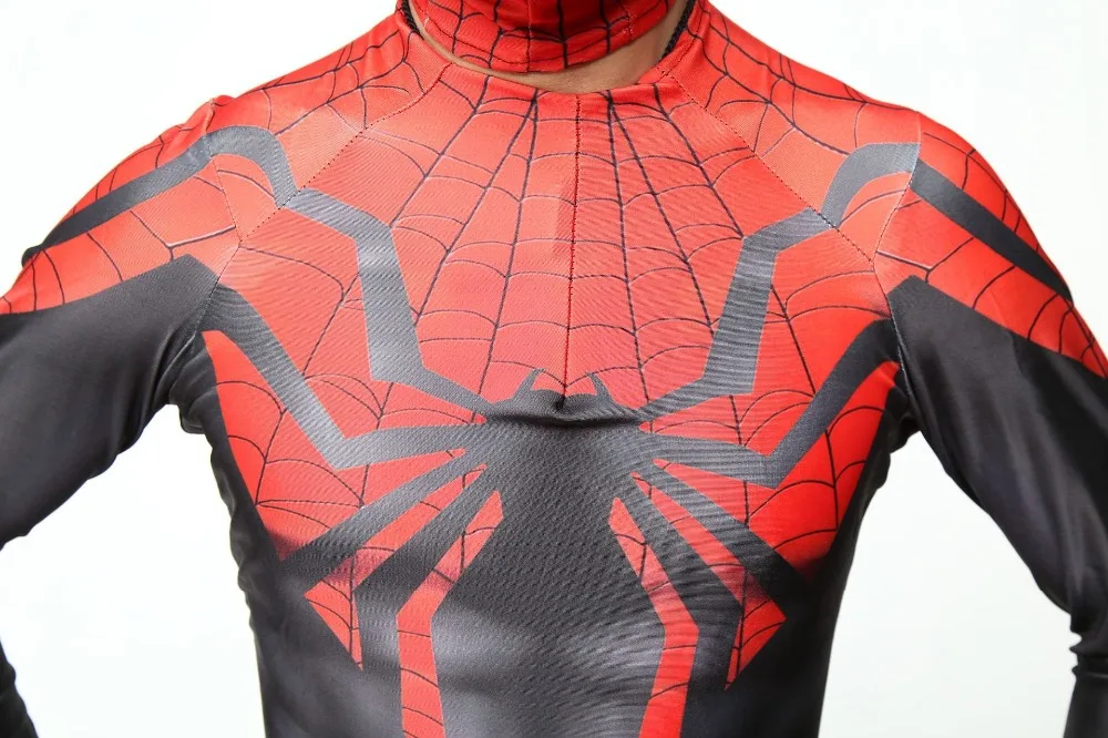 Взрослый человек-паук превосходный мужской костюм для косплея супергерой zentai шаблон боди костюм комбинезоны