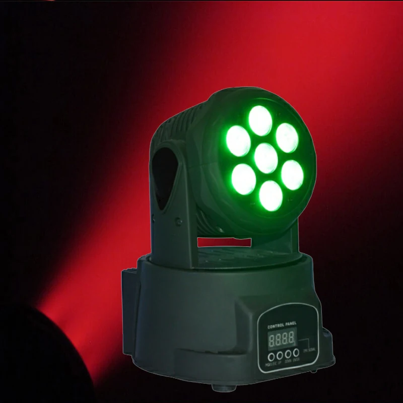 

Hot Sale 4X LOT 7*8W 4IN11 RGBW MINI LED Moving Head Wash Light Sharpy Beam Light With Ethernet Port Plastic 14CH 7 Colors