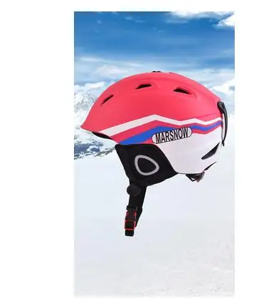 Лыжный шлем наивысшего качества с ABS оболочкой Экипировка для сноубордистов катание на сноуборде и лыжах шлем велосипедный шлем для детей и взрослых - Цвет: Розовый