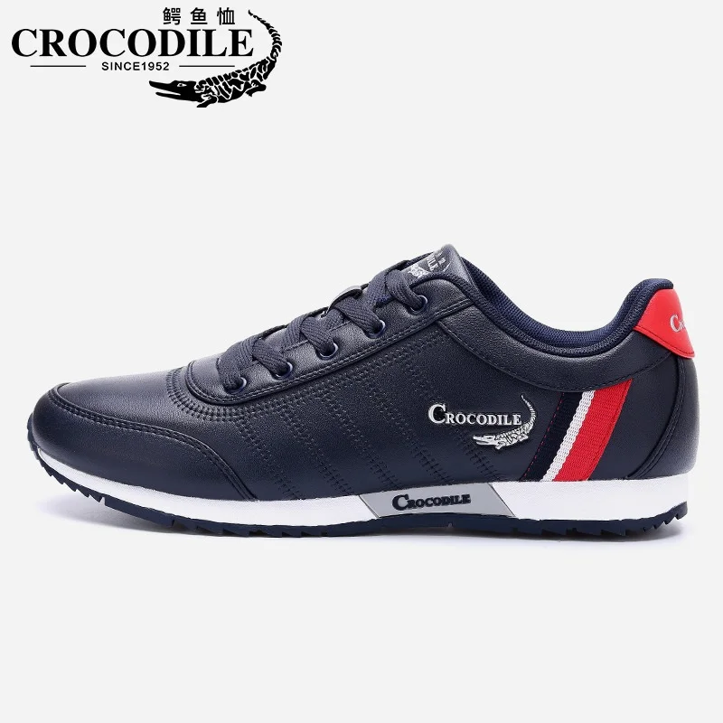

Crocodile New Men Sneaker Leatherwear Walking Shoes Male Flat Althletic Sport Shoes Breathable for Mens Leisure Running Footwear