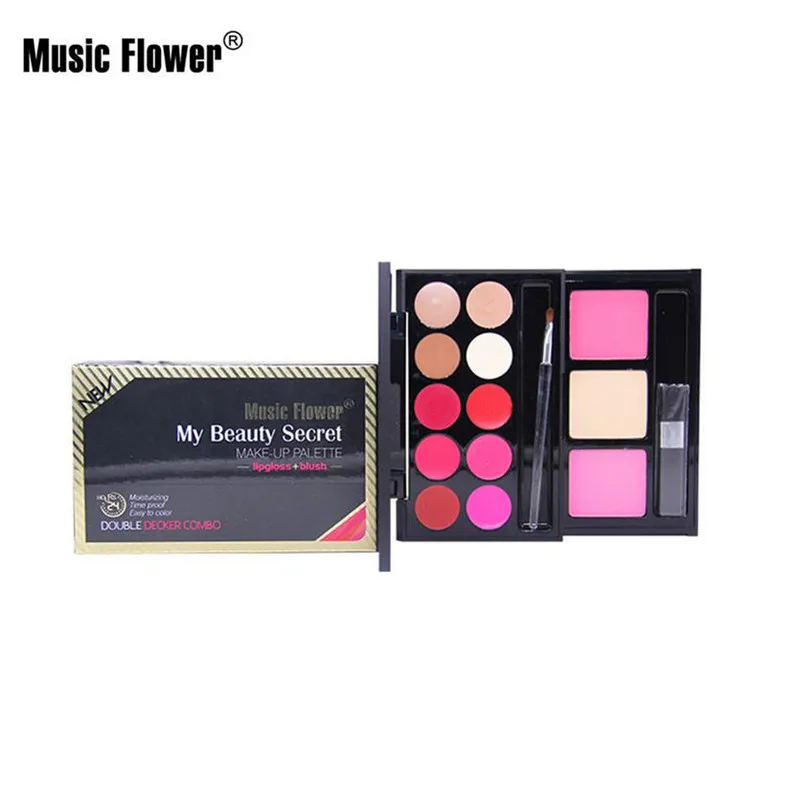 Fexport Music Flower профессиональный макияж помада тени для век Палитра Макияж стойкая