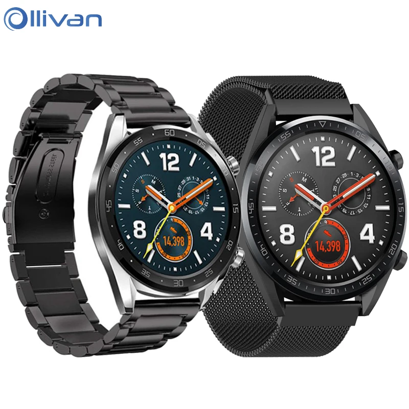 

Ollivan Metal Watch strap For huawei GT Watch / Honor Magic Watchband Bracelet Wristband 22mm Wrist Strap for Huami Amazfit Pace