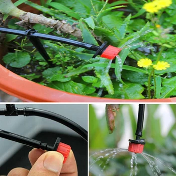 

100pcs Button Drop Garden Irrigation Tool Water Dripper Head Sprinkler Irrigation Micro Flow Dripper Adjustable