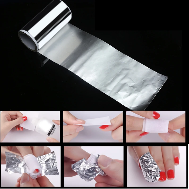

1 Roll Aluminum Foil Manicure Remove Thicken Hair Salon Manicure Supplies Marcel Highlights Tinfoil Gradient Modelling Tools 50m