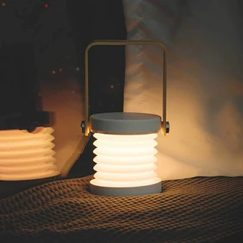 USB Oplaadbare Draagbare Handvat 3D Tafellamp Inklapbare LED Camping Lantaarn Houten Nachtlampje met 3 Verstelbare Helderheid USB Oplaadbare Draagbare Handvat 3D Tafellamp Inklapbare LED Camping Lantaarn Houten Nachtlampje met 3 Verstelbare Helderheid