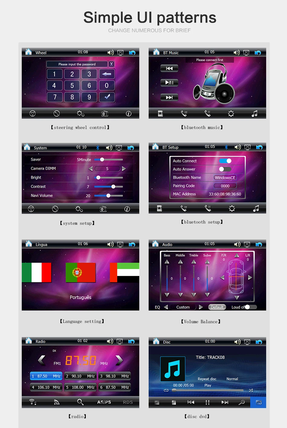 Cheap Camera+2 din car audio Wince GPS Navigation Bluetooth car dvd player in dash USB FM AM RDS car radio Aux multimedia Car monitor 5