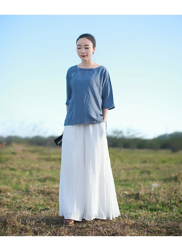 White wide leg pants (10)