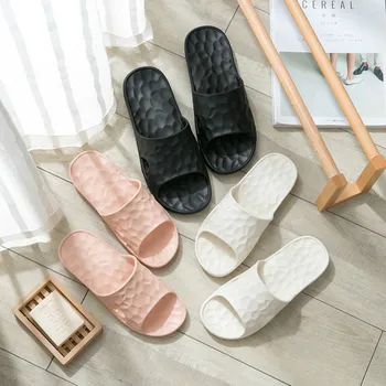 

2020 New Fahsion Men Slippers Solid Home Shoes Men Bath Slippers Comfortable Anti-slip Shower Couple Slippers Men Sandals Soft