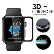 Full Cover 3D Curved Black For Apple Watch 38mm 42mm Series 3 2 1 Plating Tempered Glass Edge Screen Protector Film For iWatch Full Cover 3D Curved Black For Apple Watch 38mm 42mm Series 3 2 1 Plating Tempered Glass Edge Screen Protector Film For iWatch