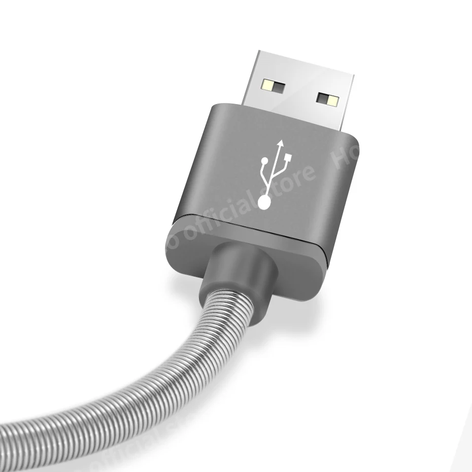 НОСО Металлическая Пружина Оплетка Зарядный USB Кабель для Apple Lightning iPhone iPad Зарядное устройство Шнур для Мобильного Телефона OTG Провод для Синхронизации Данных Зарядка ЮСБ Шнур для Айфона Айпада