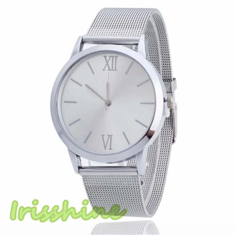 

Irisshine C0417 Hot Women Ladies Silver Gold Stainless Steel Mesh Band Wrist Watch Relogio Masculino love gift