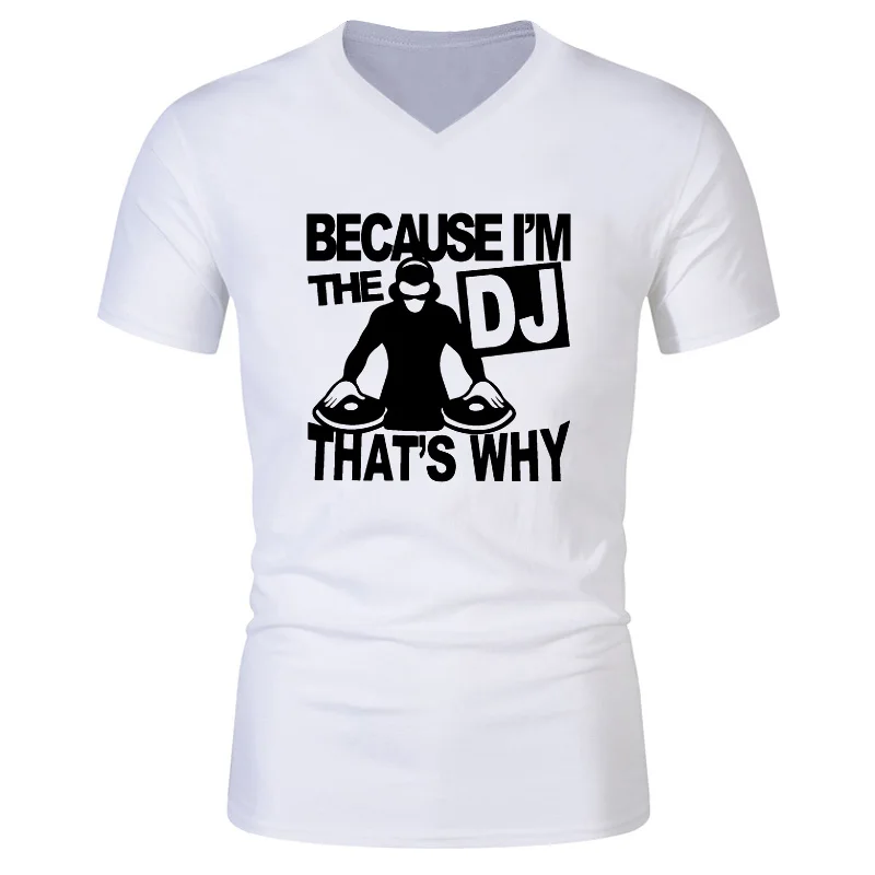2021 DJ Style Cotton V-Neck Short Sleeve T-shirt New Summer FashionRock Disco Party T Shirt for Men Plus Size Streetwear | Мужская