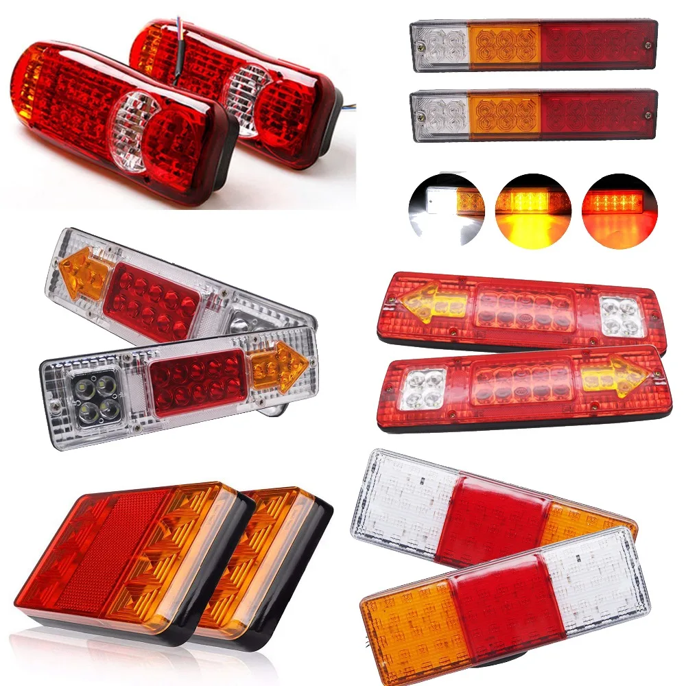 Yait Waterproof LED Car Tail Light Rear Lamps Boat Trailer 12V For