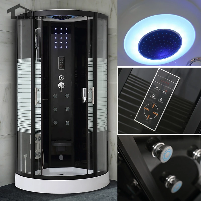 90 cm nero camera cabina doccia a vapore docce cabine cabina doccia bagno box bagno con