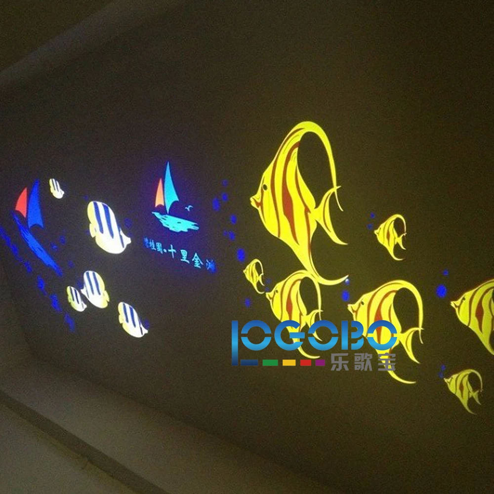 Aluminium алюминиевый пользовательский Gobos дизайн освещения изображения перемещаемый проектор светодиодный прожектор шаблон Ad логотип вращения лампы проектора