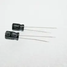 50 шт./лот 10 мкФ с алюминиевой крышкой, 50В Алюминий электролитический конденсатор с алюминиевой крышкой, 5*7 электролитический конденсатор с алюминиевой крышкой, 50В 10 мкФ