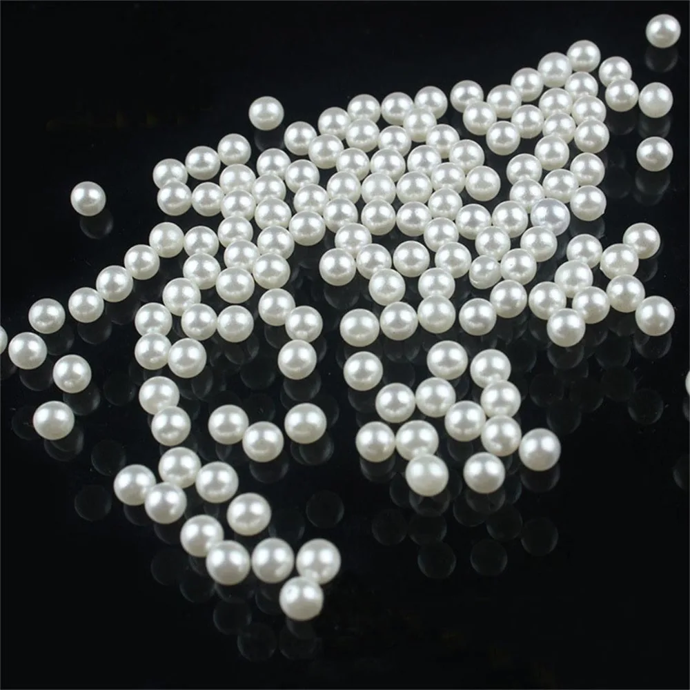 

LNRRABC Fashion 200 piece/lot 5MM DIY White Round Imitation Acrylic Pearl Round Spacer Loose Charms Beads DIY Jewelry Making
