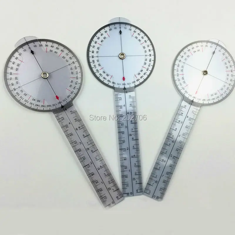 

8" Goniometer Angle ruler, PVC Ruler plastic protractor 48pcs/lot