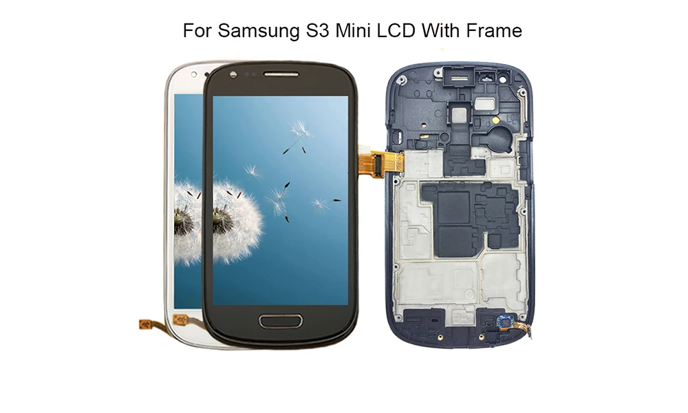 Для samsung Galaxy S3 мини I8190 i8190N i8195 i8200 с рамкой Экран сенсорный экран Заменить тестирование