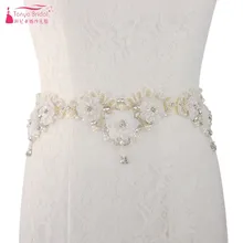 Жемчуг пояс невесты свадебный тренд богемный цветок свадебные аксессуары 245cms Длина ремни 403