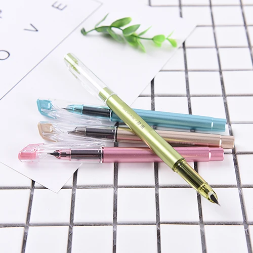 Candy Color Plastic Calligraphy Fountain Ink Pen For Writing Korean Stationery 