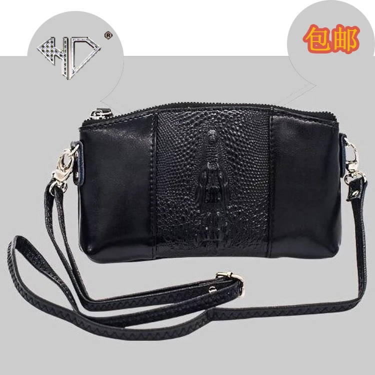 

2017 crocdile pattern genuine leather  women's day clutch bag  long design cowhide wallet  one shoulder handbag coin purse