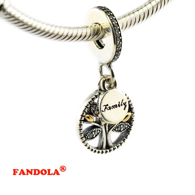fit pandora bracelets family heritage beads with 14k real gold
