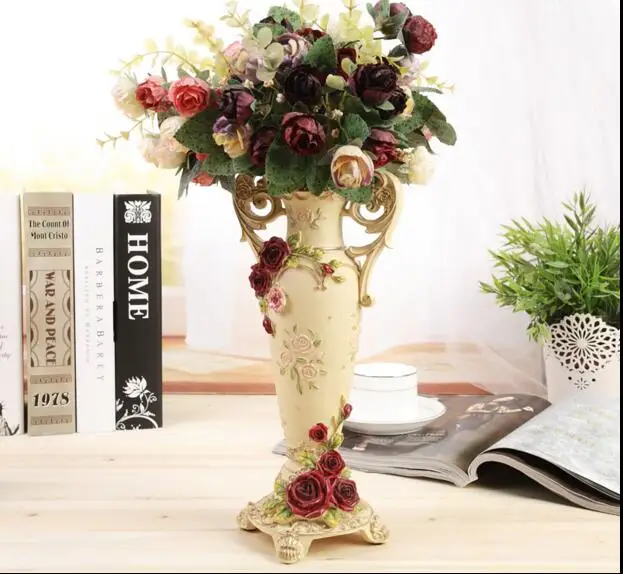 

Creative vintage resin European vase home decoration handicraft